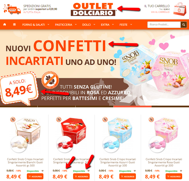 marketing e color outlet dolci